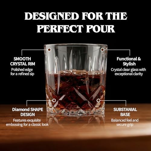 Moretoes Crystal Cocktail Glasses Drinking Glasses Set of 12 Glass