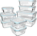 S SALIENT 18 Piece Glass Food Storage Containers with Lids