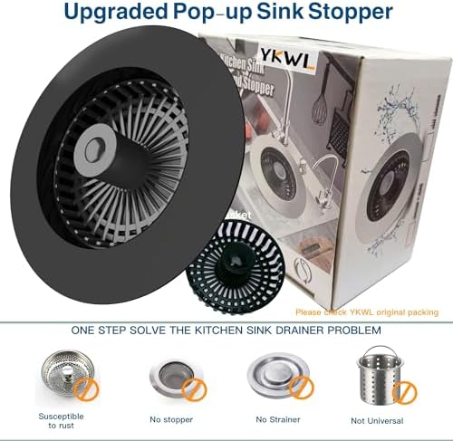 Kitchen Sink Drain Strainer 3 in 1, 304 Stainless Steel