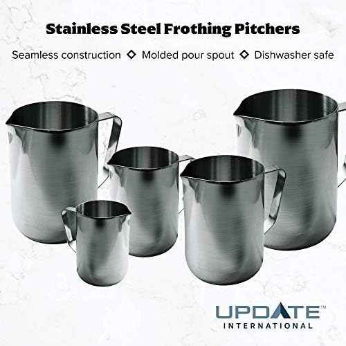 Update International EP-12 12 Oz Stainless Steel Frothing Pitcher