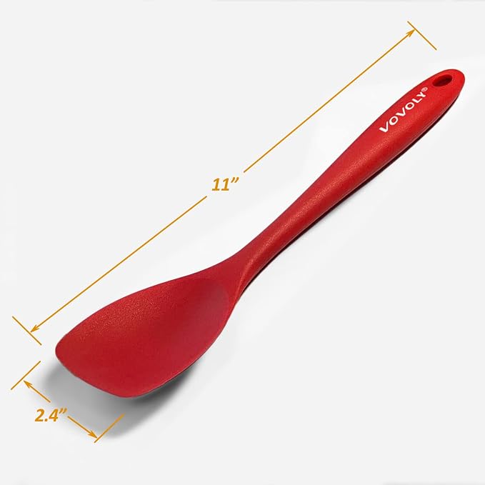 Upgrade Silicone Spatula Spoon Set, VOVOLY Heat Resistant Rubber Spoonula - Image 5