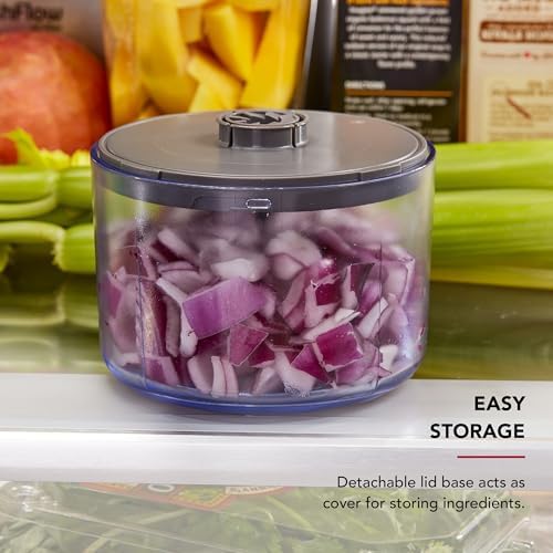 KitchenAid Manual Food Chopper, Charcoal Gray, 3.8 Cups