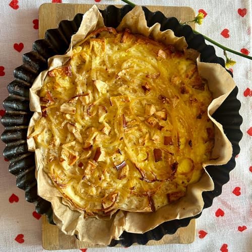 2 Pack 11 Inch Nonstick Tart Pan, Quiche Pan, Carbon Steel Deep-dish