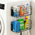2 Pack Magnetic Basket for Fridge, Large Metal