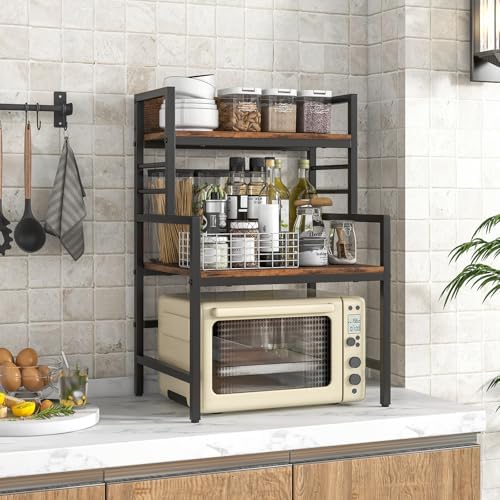 GOFLAME 3-Tier Microwave Stand Countertop, 110lbs Capacity