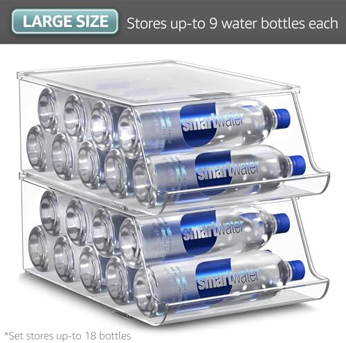 Sorbus Water Bottle Organizer for Refrigerator & Pantry, Stackable