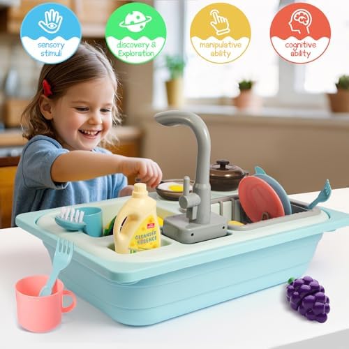 Asweets Color Changing Kitchen Sink Toys