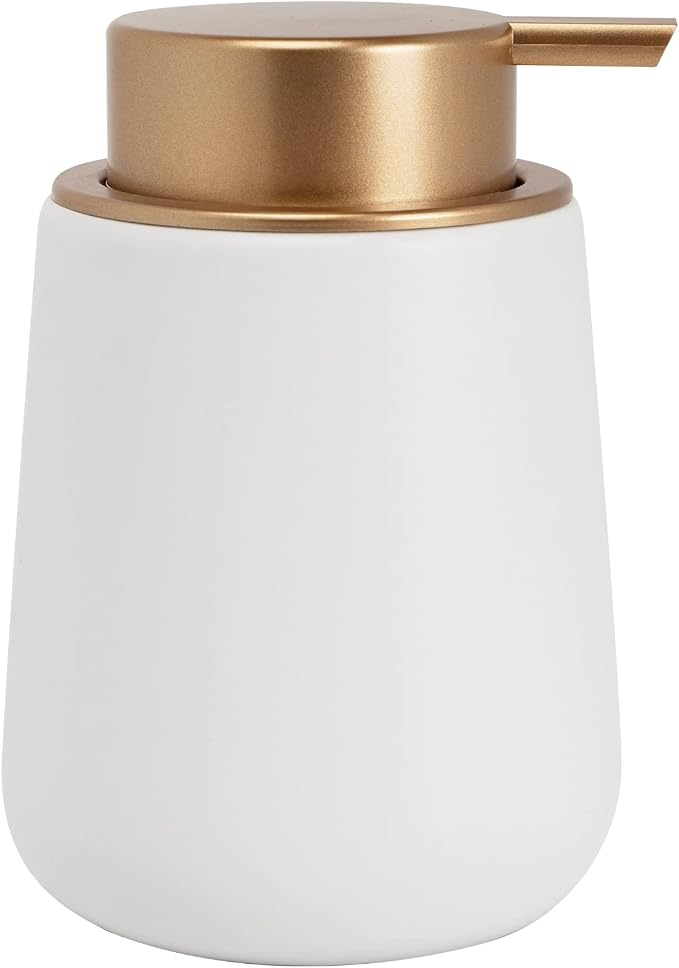 Soap Dispenser Ceramic with Easy-to-Press Pump Hand Lotion Liquid Dispenser by TOOZFO
