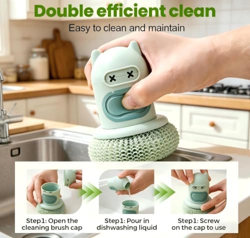 Refillable Soap Dispensing Dish Brush