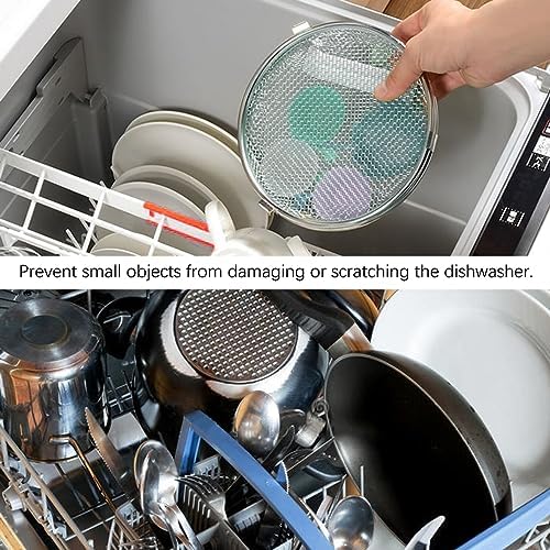 Stainless Steel Dishwasher Basket Round Mesh Storage Cutlery Basket