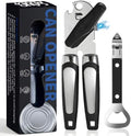 Can Opener Heavy Duty Easy-Use Design, Smooth Edge Safe Cut, Easy Grip