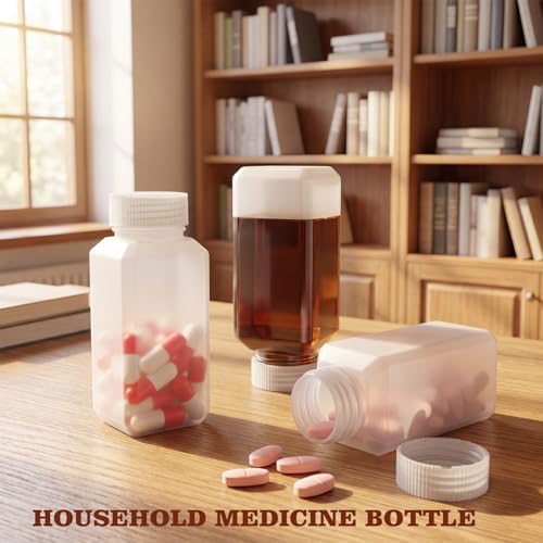 DEMORA 3.4oz Small Square Plastic Travel Bottles, Reusable Leak Proof