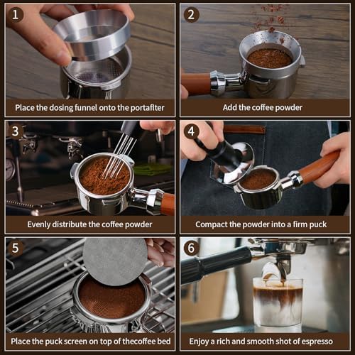 54mm Espresso Tamper Set, 5-IN-1 Espresso Accessories Kit with Coffee
