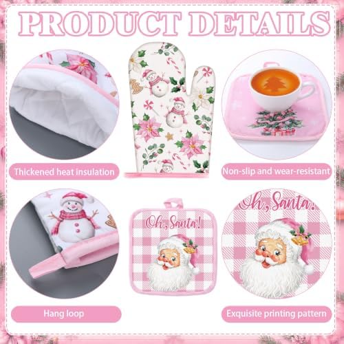 10 Pcs Christmas Kitchen Decor Set, Xmas Vintage Snowman Baking Gifts