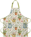Cute Apron for Women with Pockets,Farmhouse Kitchen Cooking Apron with