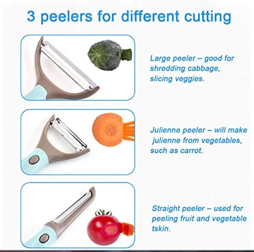Trio Peeler Set Julienne Vegetable Peeler Stainless Steel Cabbage