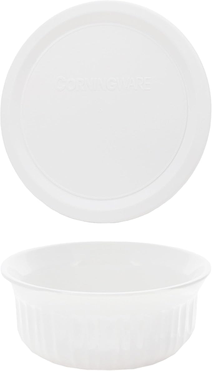 CorningWare FS16 16oz Round French White Casserole Dish w/F-16 French White - Image 3