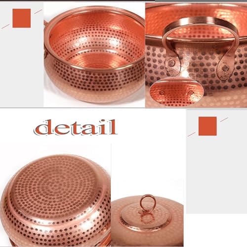 Handcrafted Hammered Copper Cookware Set - Ideal for Copper Chef