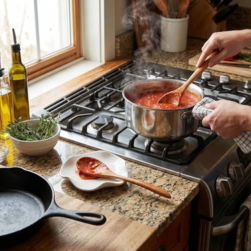 Ceramic Spoon Rest for Stove Top and Kitchen Counter, Utensil Holder