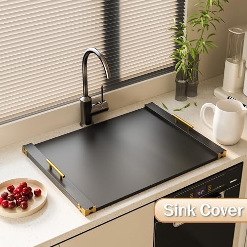 Noodle Board Stove Cover, Bamboo Wood Stove Top Cover for Gas &