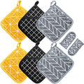 Kitchen Pot Holder Set, 8 Piece, with Pan Handle Holders