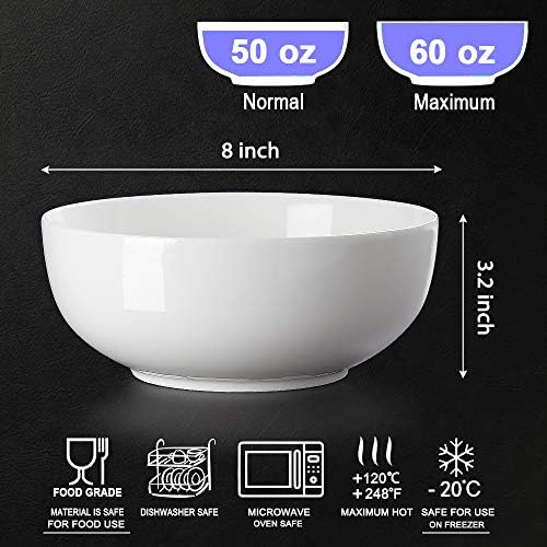 Hesen 60 oz Large Soup Bowl, Pho Bowls, Large Ramen Bowl Set of
