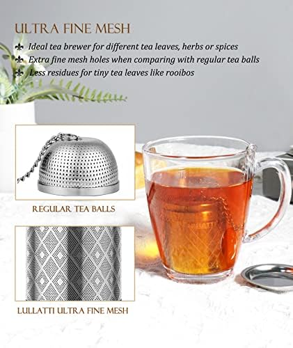 Tea Infusers for Loose Tea, 18/8 Stainless Steel Tea Strainer Set