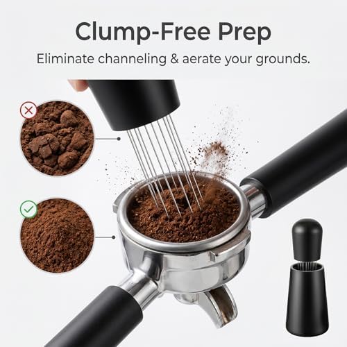 5PCS 51mm Espresso Accessories Kit, Espresso Tamper, WDT Tool, Coffee