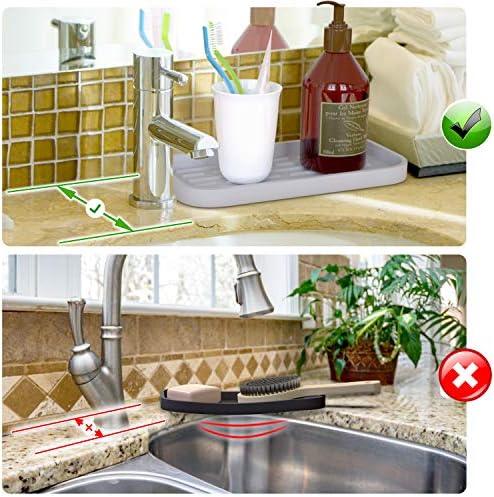 ZAPPOWARE Silicone Sink Organizer Tray, 9.6"x4.9"