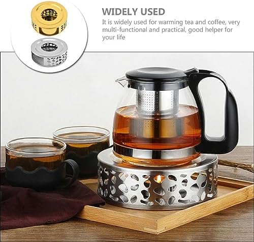 2 Pcs Teapot Warmer Xmas with Tealight Holder Stainless Steel