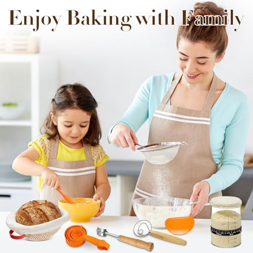 Sourdough Starter Kit – 10" Round + 9" Oval Banneton Baskets, Lame &