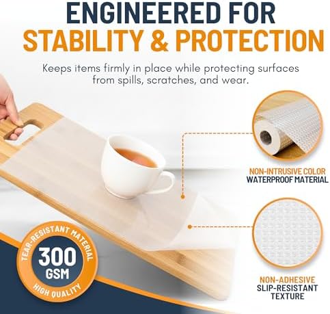 Refrigerator Liners for Shelves (12 Pack) by Linda’s Essentials