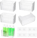 4-Pack Adhesive Cabinet Door Organizer Set, Clear Inside Cabinet Door