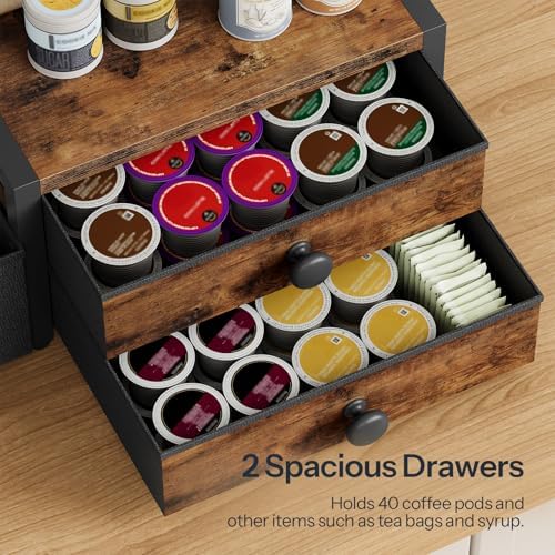 HOOBRO Coffee Mug Cup Holder, Coffee Bar Organizer with with 8 Hooks
