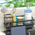 Sponge Holder for Kitchen Sink, Stainless Steel, Black