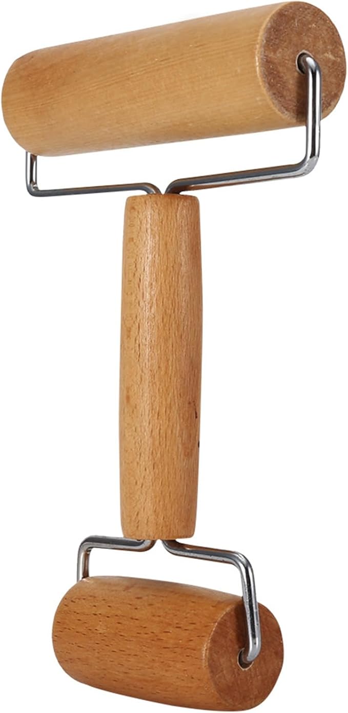Small Rolling Pin, Pizza Dough Roller, Non Stick Wood Pastry Roller, Kitchen - Image 2