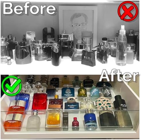 4 Pack Clear Plastic Drawer Organizers Multi Level Stackable Pills