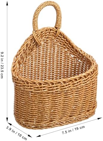 LIOOBO Hanging Wall Baskets: 2pcs Kitchen Storage Woven Washable