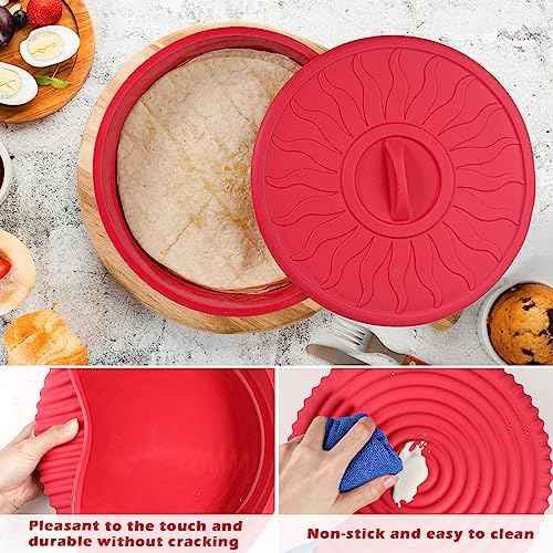 KOLUTI Nonstick Silicone Tortilla Warmer Container, 10 Inch Taco