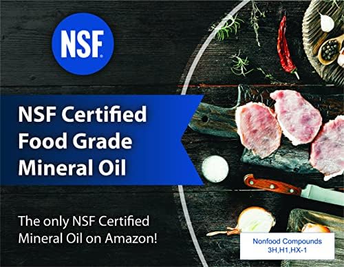 Food Grade Mineral Oil, 4-Pack of Gallons