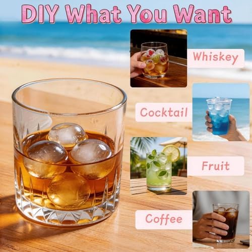 Small Ice Ball Mold, 2Pack Ice Cube Tray with Lid, 25 Cavities Round