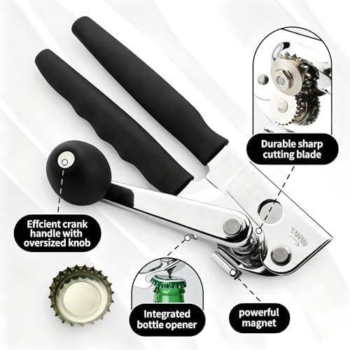 Heavy Duty Manual Can Opener with Magnetic Lid Lifter