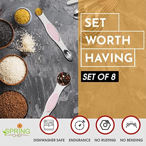 Spring Chef Ice Cream Scoop and Magnetic Measuring Spoons Set Bundle