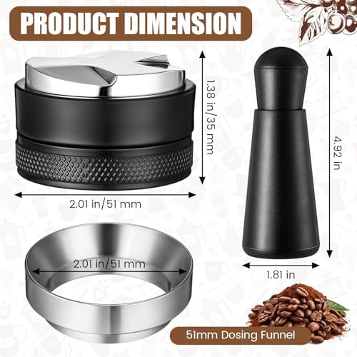 LemonRoad 51mm Espresso Accessories Kit, Coffee Distributor, Tamper