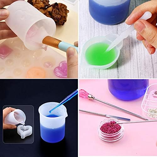 Resin Tools Set 22pcs, A3 Silicone Sheet with 100 ml Measuring Mixing