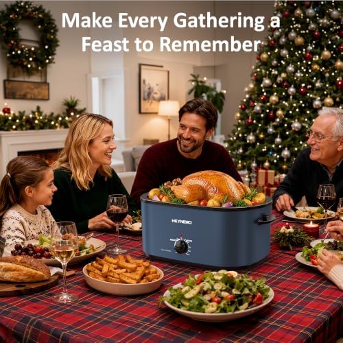 30Qt Electric Roaster Oven, with Self-Basting Lid, Removable Pan