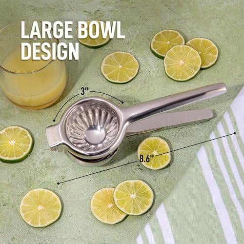 Lemon Squeezer, Large Stainless Steel Citrus Press, Zulay Kitchen