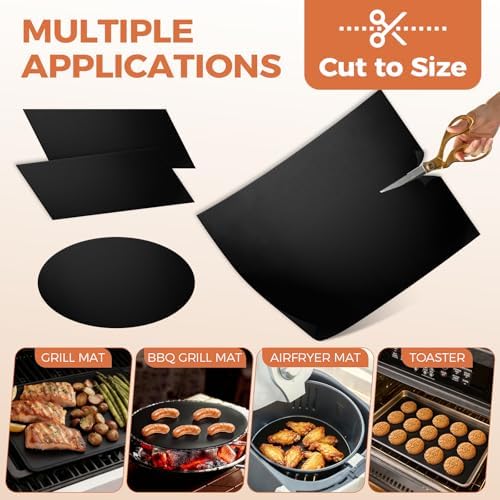 3 Pack Oven Liners for Bottom of Oven, 17"x 25" Non-Stick Reusable