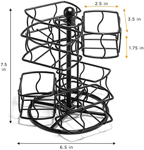 Sorbus Tea Bag Organizer, 2-Tier Spinning Carousel for 60 Tea Bags