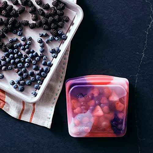Stasher Premium Reusable Silicone Food Storage Bags, 5-Pack, Tie Dye